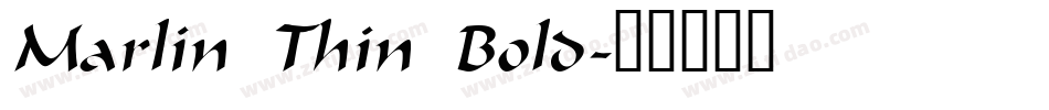 Marlin Thin Bold字体转换